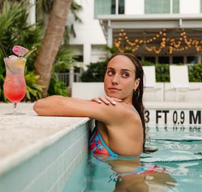 emma weyant at sarasota modern pool