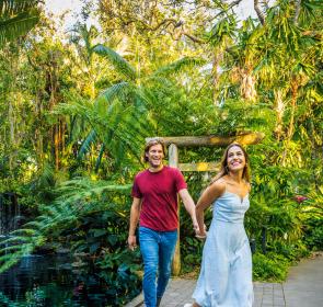 couple exploring selby gardens