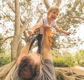 family at selby gardens on halloween