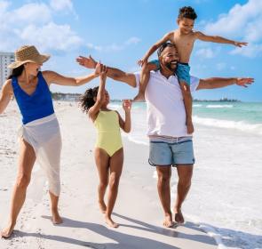 sarasota family on the beach