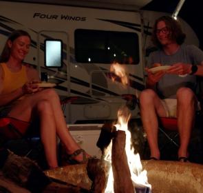 couple glamping in sarasota fl