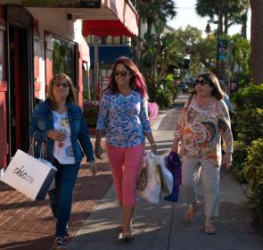 women shopping on st armands circle