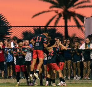 sarasota paradise team celebrating win