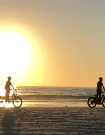 Sarasota Bike Tours, Riding to Sunset Point on Siesta Beach