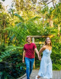 couple exploring selby gardens