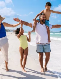 sarasota family on the beach