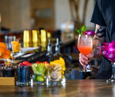 Cocktails at Georgie's Garden Cafe