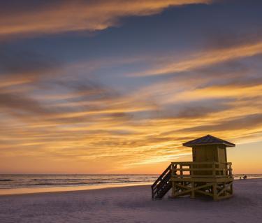 Sunset shot of Siesta Key Beach