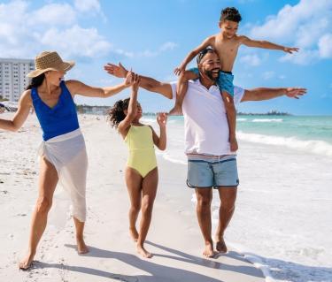 sarasota family on the beach