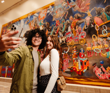 couple taking selfie at the ringling