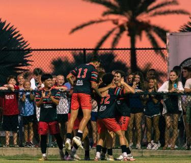 sarasota paradise team celebrating win