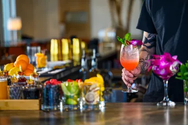 Cocktails at Georgie's Garden Cafe