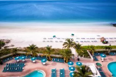 View of Lido Beach Resort's pool by the beach