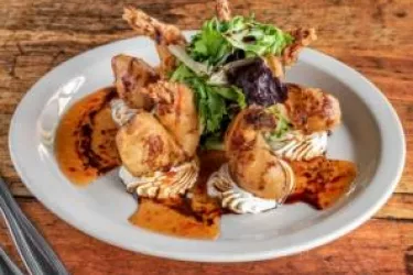 Mattison's Savor Dish wiht fried shrimp