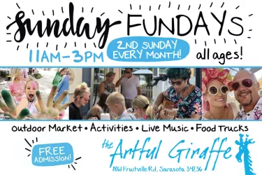 Sunday Funday at The Artful Giraffe 2nd Sunday Every Month