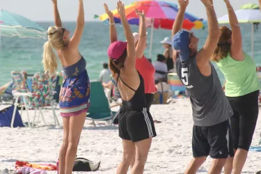 Amazing Yoga On The Beach