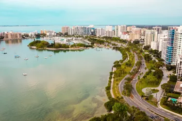 downtown sarasota aerial
