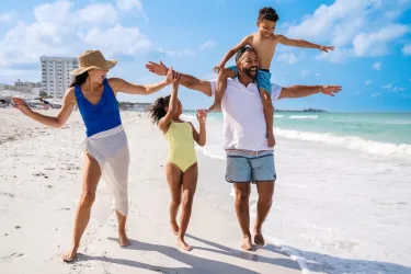 sarasota family on the beach