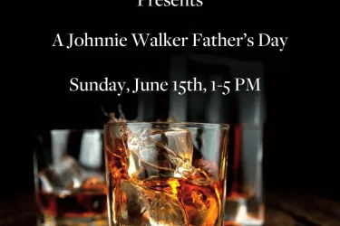 Father's Day promo showing scotch glasses