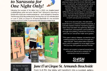 Solo the Artist Pop-Up Tour Comes to Sarasota For One Night Only!