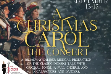 A Broadway-caliper musical production of the classic Dickens tale with original songs, a full chorus, and local actors and dancers.