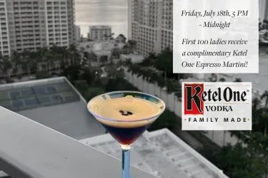 Ad for Ladies Night on July 18th from 5 PM - Midnight
