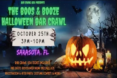 Hey Sarasota! Costume up and join the fun—this Sarasota Halloween bar crawl is second to none!