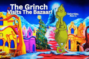 Grinch Visits The Bazaar in Sarasota