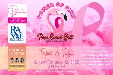 Pink invitation for fundraising event
