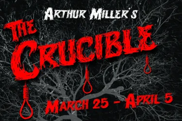 The words "The Crucible" with dates March 25th-April 05 2026