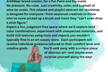 Sip & Splash: Abstract Art Workshop even for the 'I am Not-An-Artist'