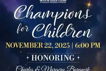 Graphic inviting viewers to our Annual Champions for Children gala