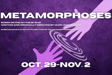 the words "metamorphoses" with the dates October 29th to November 2nd