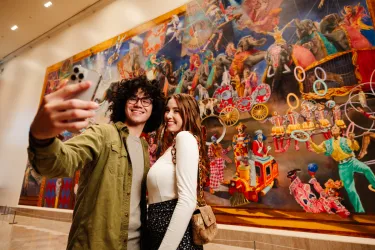 couple taking selfie at the ringling