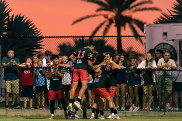 sarasota paradise team celebrating win