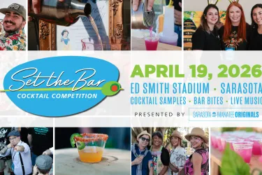 Bartenders from Sarasota-Manatee Originals restaurants compete during Set the Bar, a cocktail and culinary competition celebrating local hospitality talent.