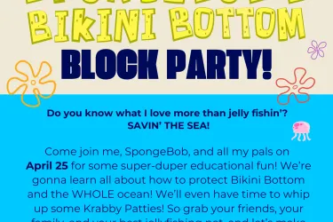 Flyer for the Bikini Bottom Block Party