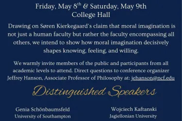 Flyer for Moral Imagination Event at New College of Florida