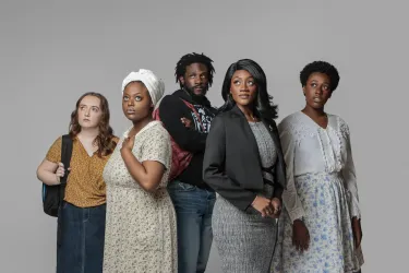The cast of ‘Confederates’ is (from l-r) Laura McKennan, Moriah Cary, Peterly Jean-Baptiste, Jazzmin Carson and Canela Vasquez
