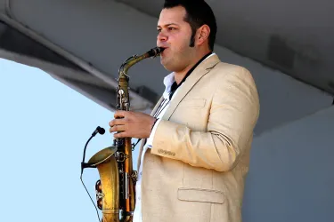Rafael "Ruffus" Silva on saxophone