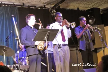 The Jazz Club Scholarship winners performing at Fogartyville Center