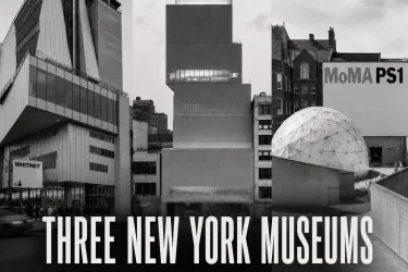 photos of the Whitney Biennial, the New Museum, and MoMA PS1