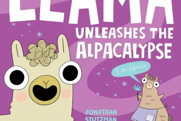 The cover of the children's book Lama Unleashes the Apocalypse.