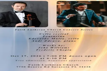 Faith Lutheran Church Concert Series presents: Cello Recital