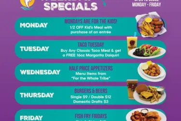 Check out our new Daily Specials at The Deck! Check out our new Daily Specials at The Deck! Photo