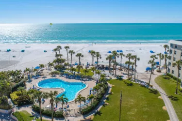 Sarasota Surf & Racquet Club Pool and Beach Aerial Photo