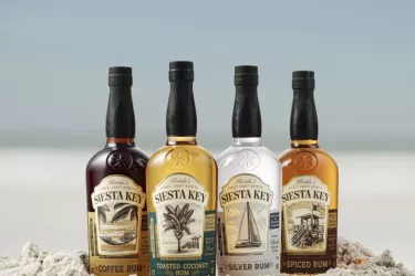 Siesta Key Rum's Core Four - From left to right: Siesta Key Coffee, Toasted Coconut, Silver, and Spiced Rums Photo