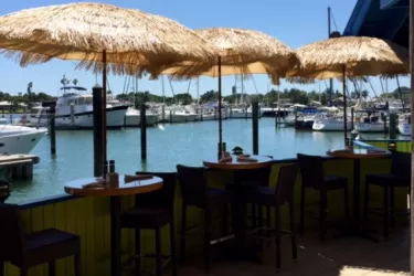 Casual Waterfront Dining on our Patio Photo